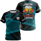 Maillot Fléchettes Personnalisé - Apéro Noir & Bleu Canard - T-Shirt Femme