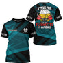 Maillot Fléchettes Personnalisé - Apéro Noir & Bleu Canard - T-Shirt Homme