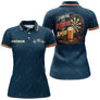Maillot Fléchettes Personnalisé - Bleu Marine Apéro - Polo Femme