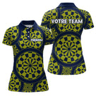 Maillot Fléchettes Personnalisé - Bleu & Vert Homme Femme - Polo Femme