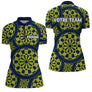 Maillot Fléchettes Personnalisé - Bleu & Vert Homme Femme - Polo Zippé Femme