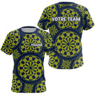 Maillot Fléchettes Personnalisé - Bleu & Vert Homme Femme - T-Shirt Femme