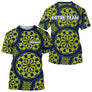 Maillot Fléchettes Personnalisé - Bleu & Vert Homme Femme - T-Shirt Homme