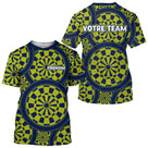 Maillot Fléchettes Personnalisé - Bleu & Vert Homme Femme - T-Shirt Homme