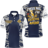 Maillot Fléchettes Personnalisé - Camo Bleu Navy - Polo Homme