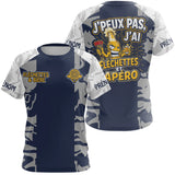 Maillot Fléchettes Personnalisé - Camo Bleu Navy - T-Shirt Femme