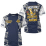Maillot Fléchettes Personnalisé - Camo Bleu Navy - T-Shirt Homme