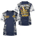 Maillot Fléchettes Personnalisé - Camo Bleu Navy - T-Shirt Homme