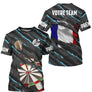 Maillot Fléchettes Personnalisé - Camo Drapeau Français - T-Shirt Homme