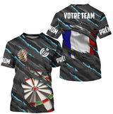 Maillot Fléchettes Personnalisé - Camo Drapeau Français - T-Shirt Homme