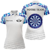 Maillot Fléchettes Personnalisé - Cible Bleue Team - Polo Femme