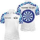 Maillot Fléchettes Personnalisé - Cible Bleue Team - Polo Homme
