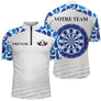 Maillot Fléchettes Personnalisé - Cible Bleue Team - Polo Zippé Homme