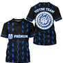 Maillot Fléchettes Personnalisé - Design Bleu Prénom - T-Shirt Homme