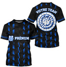 Maillot Fléchettes Personnalisé - Design Bleu Prénom - T-Shirt Homme