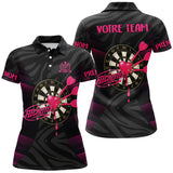 Maillot Fléchettes Personnalisé - Design Cœur 180 - Polo Femme