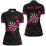 Maillot Fléchettes Personnalisé - Design Cœur 180 - Polo Zippé Femme