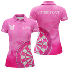 Maillot Fléchettes Personnalisé - Design Roses 180 - Polo Femme