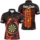 Maillot Fléchettes Personnalisé - Design Serpent de Feu - Polo Homme