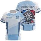 Maillot Fléchettes Personnalisé - Look Équipe Drapeau Français - T-Shirt Femme