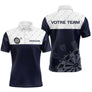 Maillot Fléchettes Personnalisé - Sportif Bleue & Blanche - Polo Homme