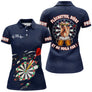 Maillot Fléchettes Personnalisé - Style Bière 180 Marine - Polo Femme