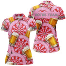 Maillot Fléchettes Personnalisé - Style Rose & Bière - Polo Femme