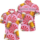Maillot Fléchettes Personnalisé - Style Rose & Bière - Polo Homme