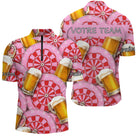 Maillot Fléchettes Personnalisé - Style Rose & Bière - Polo Zippé Homme