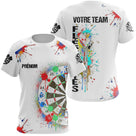 Maillot Fléchettes Personnalisé - Style Splash Multicolore - T-Shirt Femme