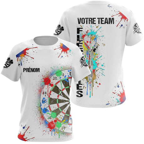 Maillot Fléchettes Personnalisé - Style Splash Multicolore - T-Shirt Femme