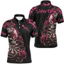 Maillot Fléchettes Personnalisé - Tête de Mort & Roses - Polo Homme