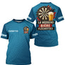 Maillot Fléchettes Personnalisé Bleu - Bière & Humour - T-Shirt Homme