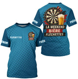 Maillot Fléchettes Personnalisé Bleu - Bière & Humour - T-Shirt Homme