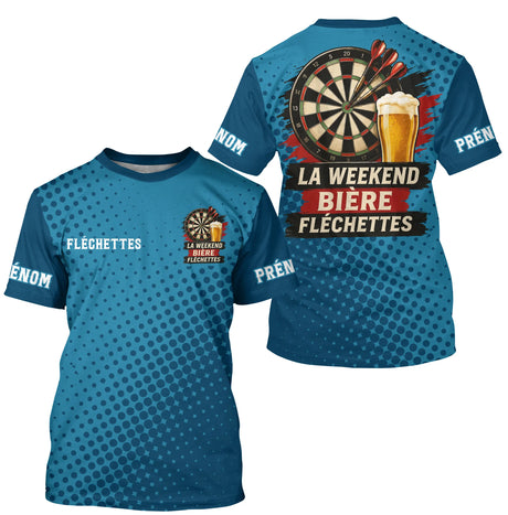 Maillot Fléchettes Personnalisé Bleu - Bière & Humour - T-Shirt Homme