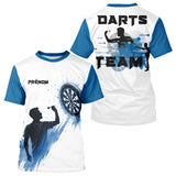 Maillot Fléchettes Personnalisé Bleu - Style Sportif Cible - T-Shirt Homme