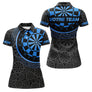 Maillot Fléchettes Personnalisé – Cible Bleue Graphique - Polo Femme