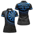 Maillot Fléchettes Personnalisé – Cible Bleue Graphique - Polo Femme