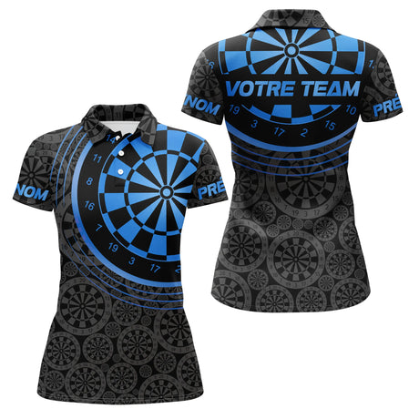 Maillot Fléchettes Personnalisé – Cible Bleue Graphique - Polo Femme