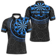 Maillot Fléchettes Personnalisé – Cible Bleue Graphique - Polo Homme