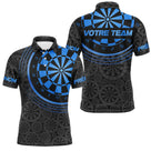 Maillot Fléchettes Personnalisé – Cible Bleue Graphique - Polo Homme