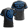 Maillot Fléchettes Personnalisé – Cible Bleue Graphique - T-Shirt Femme
