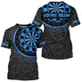 Maillot Fléchettes Personnalisé – Cible Bleue Graphique - T-Shirt Homme