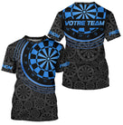 Maillot Fléchettes Personnalisé – Cible Bleue Graphique - T-Shirt Homme