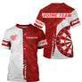Maillot Fléchettes Personnalisé Club - Rouge et Blanc - T-Shirt Homme