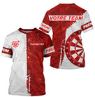 Maillot Fléchettes Personnalisé Club - Rouge et Blanc - T-Shirt Homme
