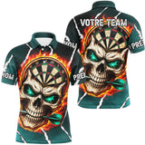 Maillot Fléchettes Personnalisé – Style Skull Flamboyant - Polo Homme