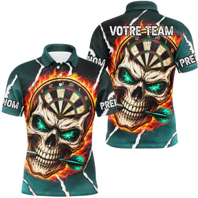 Maillot Fléchettes Personnalisé – Style Skull Flamboyant - Polo Homme