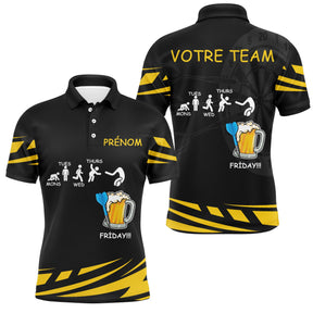 Maillot Fléchettes Personnalisé – Style Vendredi & Bière - Polo Homme