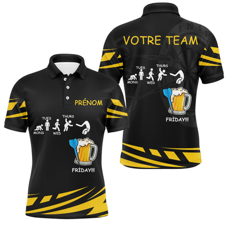 Maillot Fléchettes Personnalisé – Style Vendredi & Bière - Polo Homme